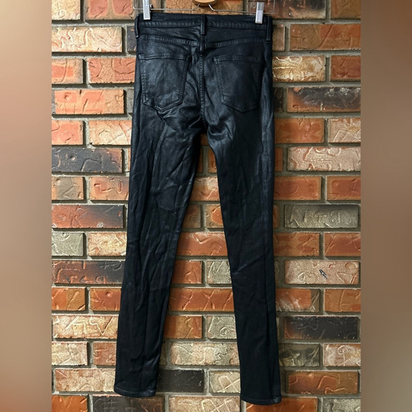 Citizens of Humanity Rocket High Rise Wax Coated Leatherette Skinny Jeans - Picture 10 of 14